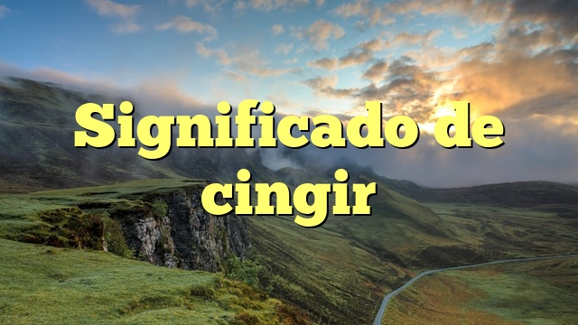 Significado de cingir