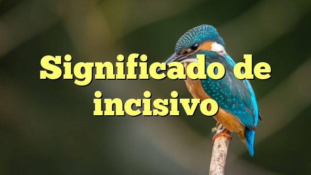 Significado de incisivo