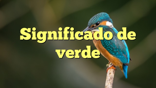 Significado de verde